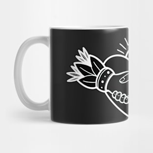 Friends forever tattoo style inverse Mug